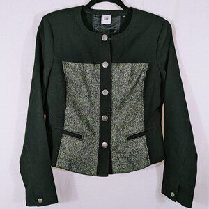 Cabi Green and Black Blazer Size Medium
